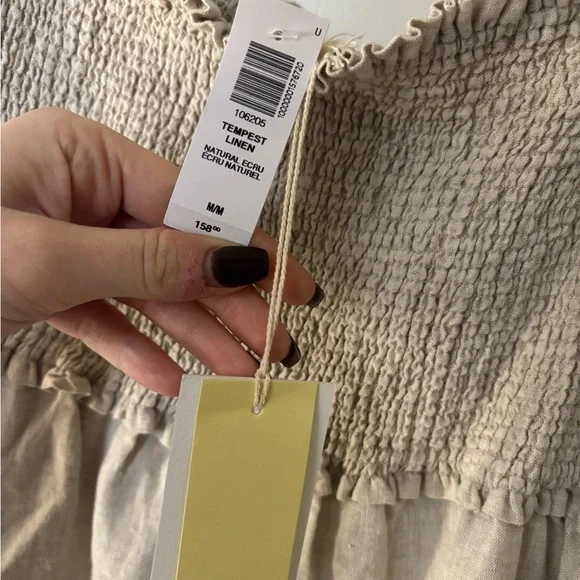 NWT M Wilfred New Tempest Linen Dress ecru - Picture 6 of 6